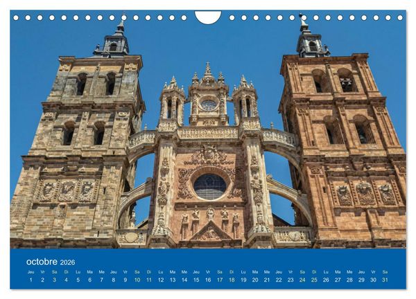Produktbild: Lieux de culte vers Compostelle (Calendrier mural 2026 DIN A4 vertical), CALVENDO calendrier mensuel