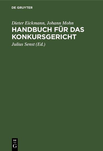 Produktbild: Handbuch f&uuml;r das Konkursgericht