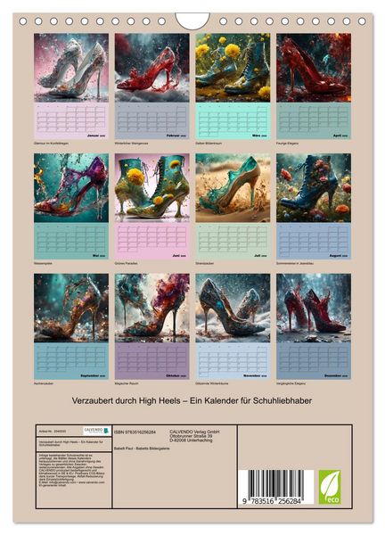 Produktbild: Verzaubert durch High Heels &ndash; Ein Kalender f&uuml;r Schuhliebhaber (Wandkalender 2026 DIN A4 hoch), CALVENDO Monatskalender