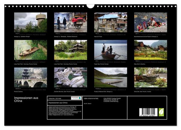 Produktbild: Impressionen aus China (Wandkalender 2026 DIN A3 quer), CALVENDO Monatskalender