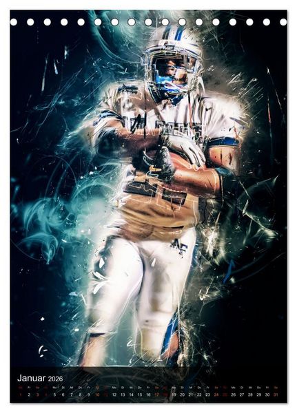Produktbild: American Football - einfach faszinierend (Tischkalender 2026 DIN A5 hoch), CALVENDO Monatskalender