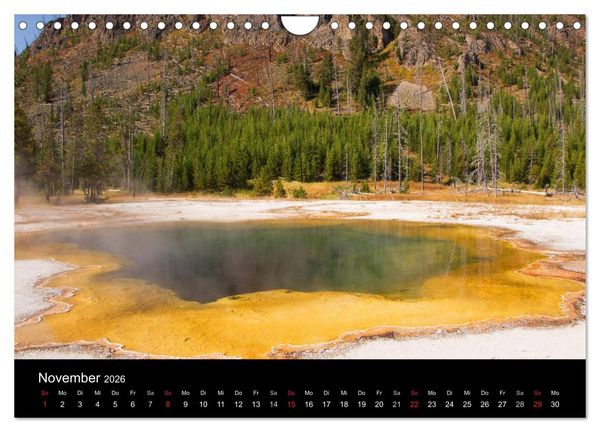 Produktbild: Yellowstone Impressionen (Wandkalender 2026 DIN A4 quer), CALVENDO Monatskalender