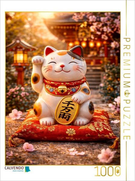 CALVENDO Puzzle Maneki-Neko | 1000 Teile Lege-Größe 64x48cm Foto-Puzzle für glückliche Stunden