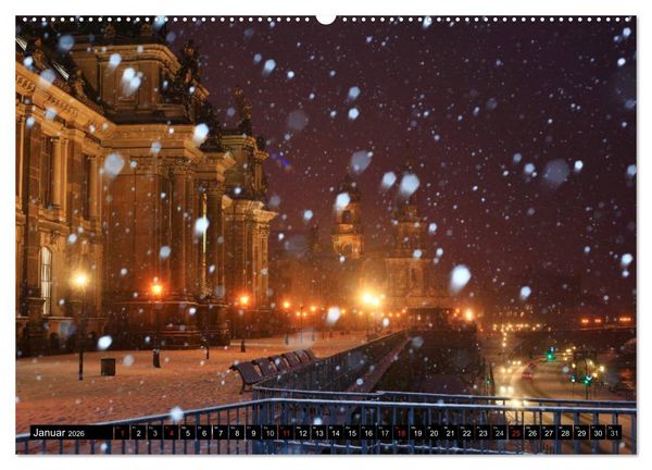 Produktbild: Elbflorenzansichten (Wandkalender 2026 DIN A2 quer), CALVENDO Monatskalender