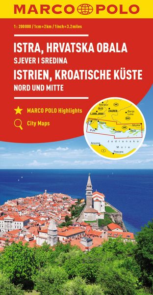 Produktbild: MARCO POLO Regionalkarte Kroatische K&uuml;ste Nord und Mitte 1:200.000
