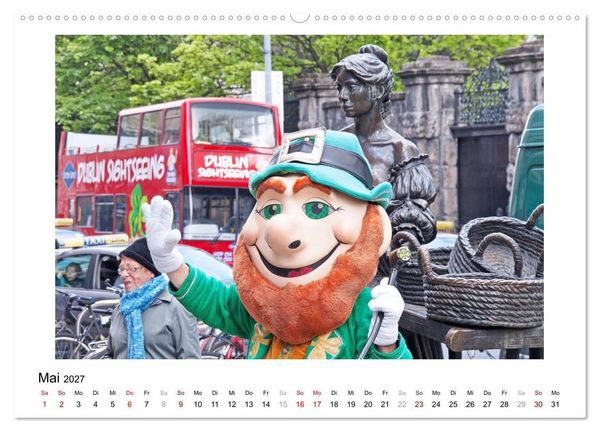 Produktbild: Dublin bunt, lebendig, spannend (hochwertiger Premium Wandkalender 2027 DIN A2 quer), Kunstdruck in Hochglanz
