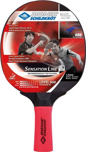 Donic Tischtennis Schläger Sensation 600, One Size