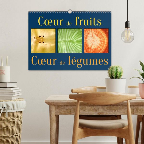Produktbild: C&oelig;ur de fruits c&oelig;ur de l&eacute;gumes (Calendrier mural 2026 DIN A3 vertical), CALVENDO calendrier mensuel