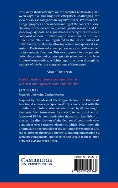 Produktbild: Cognitive Space and Linguistic Case