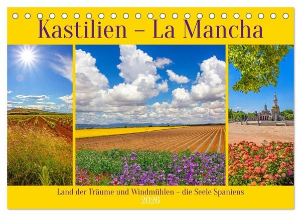 Produktbild: Kastilien - La Mancha (Tischkalender 2026 DIN A5 quer), CALVENDO Monatskalender