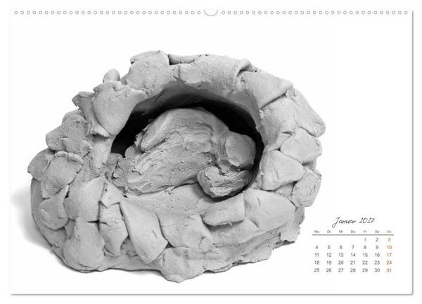 Produktbild: Gef&uuml;hle in Ton geformt - Intuitives plastisches Gestalten mit Tonerde (hochwertiger Premium Wandkalender 2027 DIN A2 quer), Kunstdruck in Hochglanz