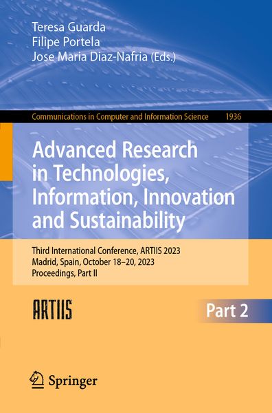 Produktbild: Advanced Research in Technologies, Information, Innovation and Sustainability