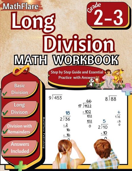 Produktbild: Long Division Math Workbook 2nd and 3rd Grade