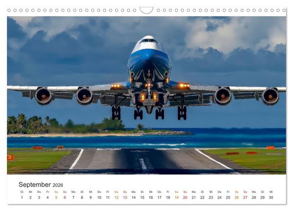 Produktbild: Flugzeuge - Stahlriesen am Himmel (Wandkalender 2026 DIN A3 quer), CALVENDO Monatskalender