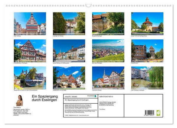 Produktbild: Ein Spaziergang durch Esslingen (Wandkalender 2026 DIN A2 quer), CALVENDO Monatskalender