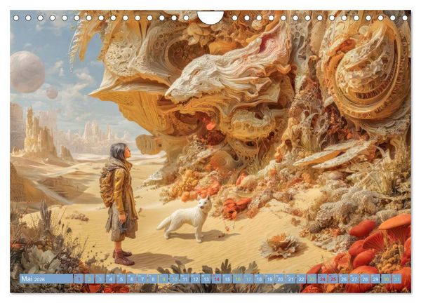 Produktbild: Tierparadies - Tierische Fantasiewelten (Wandkalender 2026 DIN A4 quer), CALVENDO Monatskalender