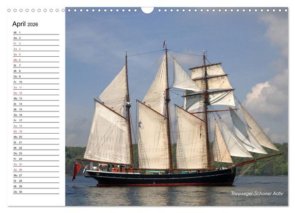 Produktbild: Traditionsschiffe auf der Ostsee (Wandkalender 2026 DIN A3 quer), CALVENDO Monatskalender