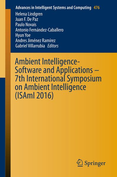Produktbild: Ambient Intelligence- Software and Applications &ndash; 7th International Symposium on Ambient Intelligence (ISAmI 2016)