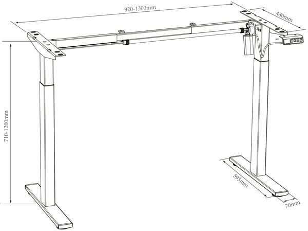 Produktbild: Schreibtisch Lona elektrisch verstellbar 140 x 80