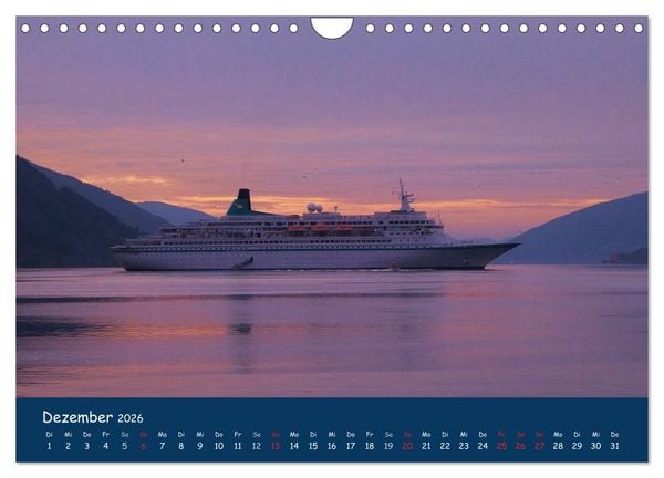 Produktbild: Traumschiffe im Norden (Wandkalender 2026 DIN A4 quer), CALVENDO Monatskalender