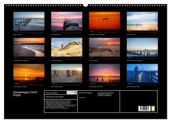 Produktbild: Ostseeregion Dar&szlig;-Zingst (Wandkalender 2026 DIN A2 quer), CALVENDO Monatskalender