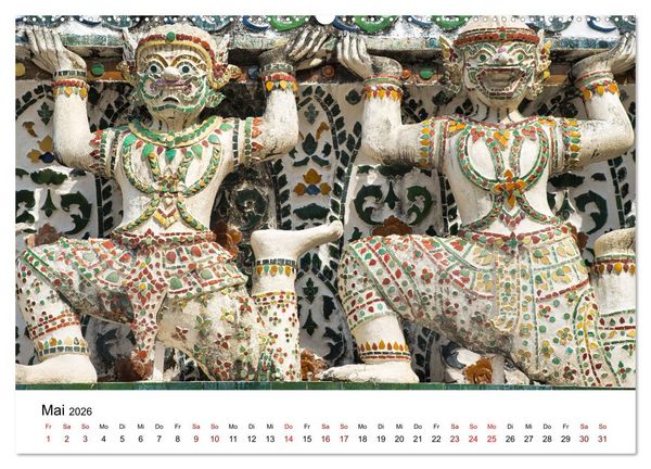 Produktbild: Buddhistische Tempel Thailand (Wandkalender 2026 DIN A2 quer), CALVENDO Monatskalender