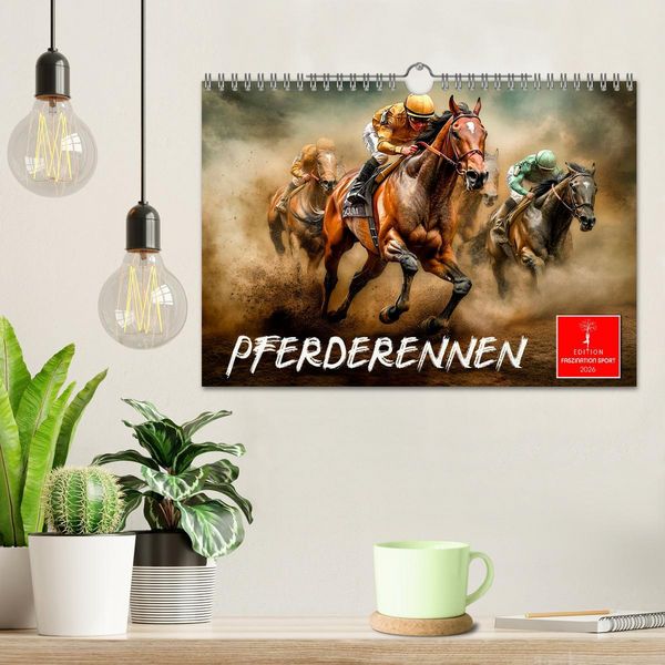 Produktbild: Pferderennen (Wandkalender 2026 DIN A4 quer), CALVENDO Monatskalender