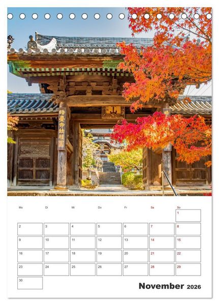 Produktbild: Herbst im japanischen Garten (Tischkalender 2026 DIN A5 hoch), CALVENDO Monatskalender