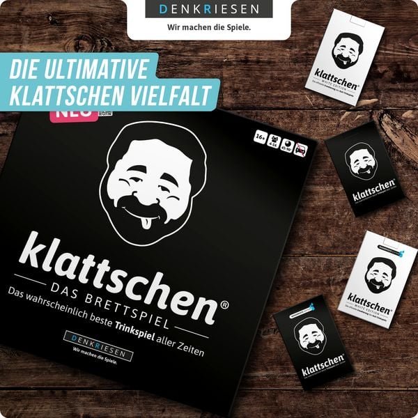 Produktbild: DENKRIESEN - klattschen&reg; - Trinkspiel - DAS BRETTSPIEL - Das wahrscheinlich be