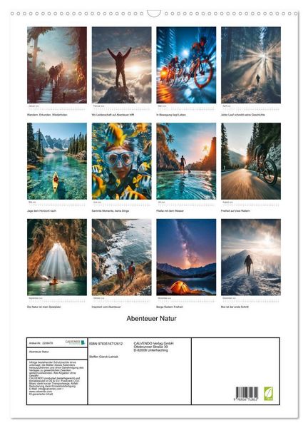 Produktbild: Abenteuer Natur (Wandkalender 2026 DIN A2 hoch), CALVENDO Monatskalender