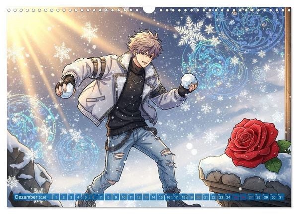 Produktbild: Shōnen-Abenteuer und Shōjo-Romantik - Ein Manga-Kalender f&uuml;r Herz und Seele (Wandkalender 2026 DIN A3 quer), CALVENDO Monatskalender