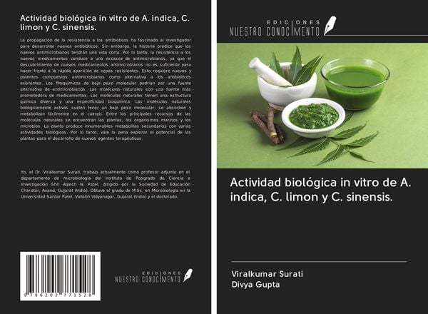 Produktbild: Actividad biol&oacute;gica in vitro de A. indica, C. limon y C. sinensis.