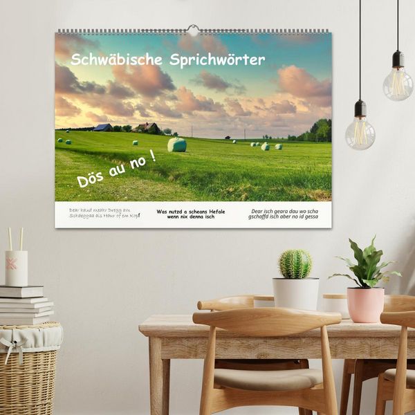 Produktbild: 03 Schw&auml;bische Sprichw&ouml;rter - D&ouml;s au no! (Wandkalender 2026 DIN A2 quer), CALVENDO Monatskalender