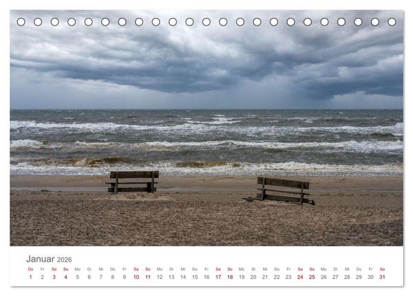 Produktbild: D&auml;nemark - Henne Strand (Tischkalender 2026 DIN A5 quer), CALVENDO Monatskalender