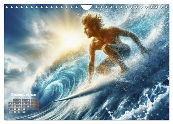 Produktbild: Big Wave Surfen (Wandkalender 2026 DIN A4 quer), CALVENDO Monatskalender