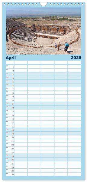 Produktbild: Familienplaner 2026 - Sommer an der T&uuml;rkischen &Auml;g&auml;is mit 5 Spalten (Wandkalender, 21 x 45 cm) CALVENDO