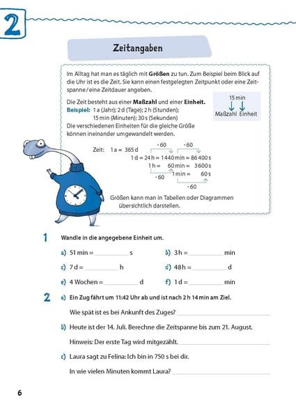 Produktbild: Mathe in 15 Min - Gr&ouml;&szlig;en und Textaufgaben 5./6. Klasse