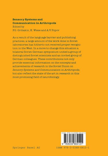 Produktbild: Sensory Systems and Communication in Arthropods