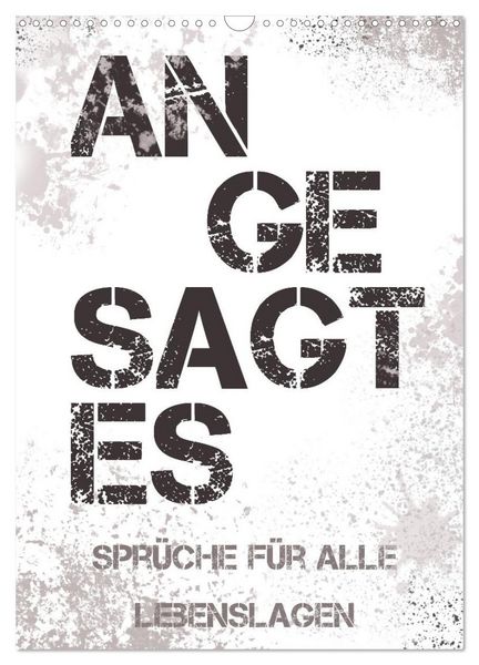 Angesagtes-Sprüche für alle Lebenslagen (Wandkalender 2026 DIN A3 hoch), CALVENDO Monatskalender