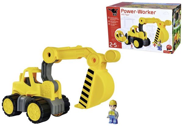 BIG 800054835 - BIG Power-Worker, Bagger + Figur, Sandspielzeug