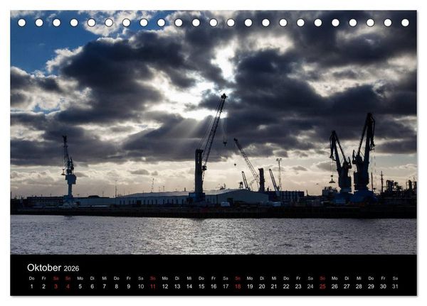 Produktbild: Hafen Hamburg (Tischkalender 2026 DIN A5 quer), CALVENDO Monatskalender
