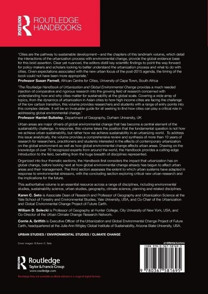 Produktbild: The Routledge Handbook of Urbanization and Global Environmental Change