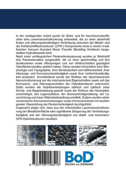 Produktbild: Laserinduzierte Nanostrukturierung intrinsisch gefertigter Hybridstrukturen