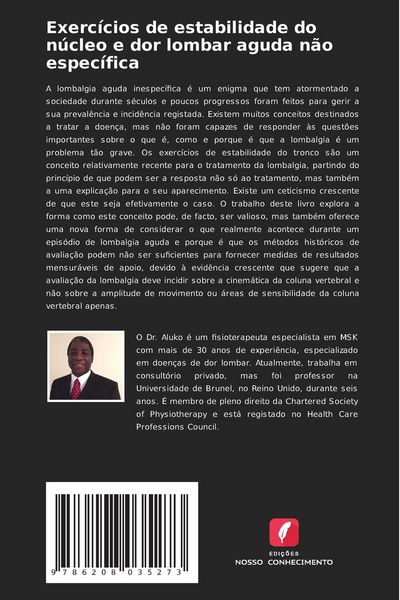 Produktbild: Exerc&iacute;cios de estabilidade do n&uacute;cleo e dor lombar aguda n&atilde;o espec&iacute;fica