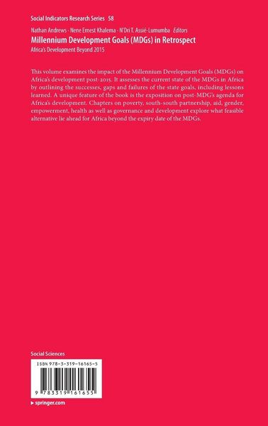 Produktbild: Millennium Development Goals (MDGs) in Retrospect