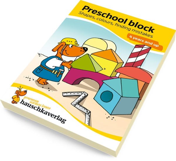 Kindergarten Activity Book from age 4 years - Shapes, colours, spot the difference - for kids, boy and girl
