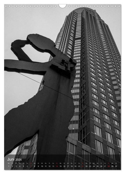 Produktbild: Frankfurt monochrom (Wandkalender 2026 DIN A3 hoch), CALVENDO Monatskalender