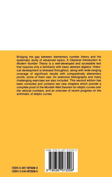 A Classical Introduction to Modern Number Theory