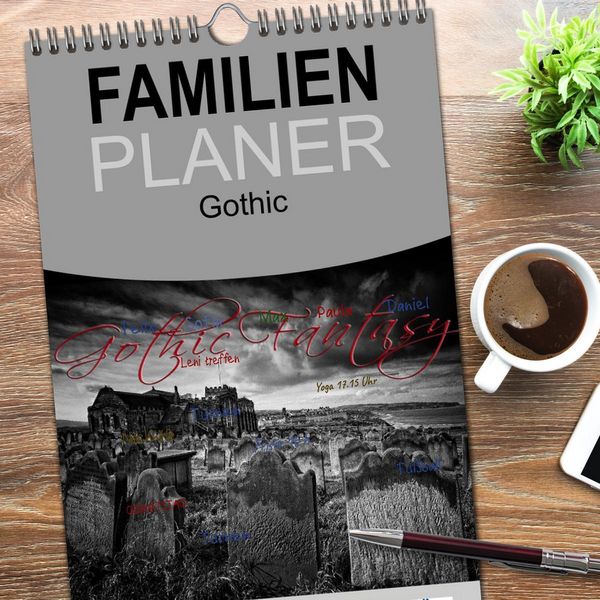 Produktbild: Familienplaner 2026 - Gothic Fantasy mit 5 Spalten (Wandkalender, 21 x 45 cm) CALVENDO