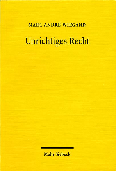 Produktbild: Unrichtiges Recht